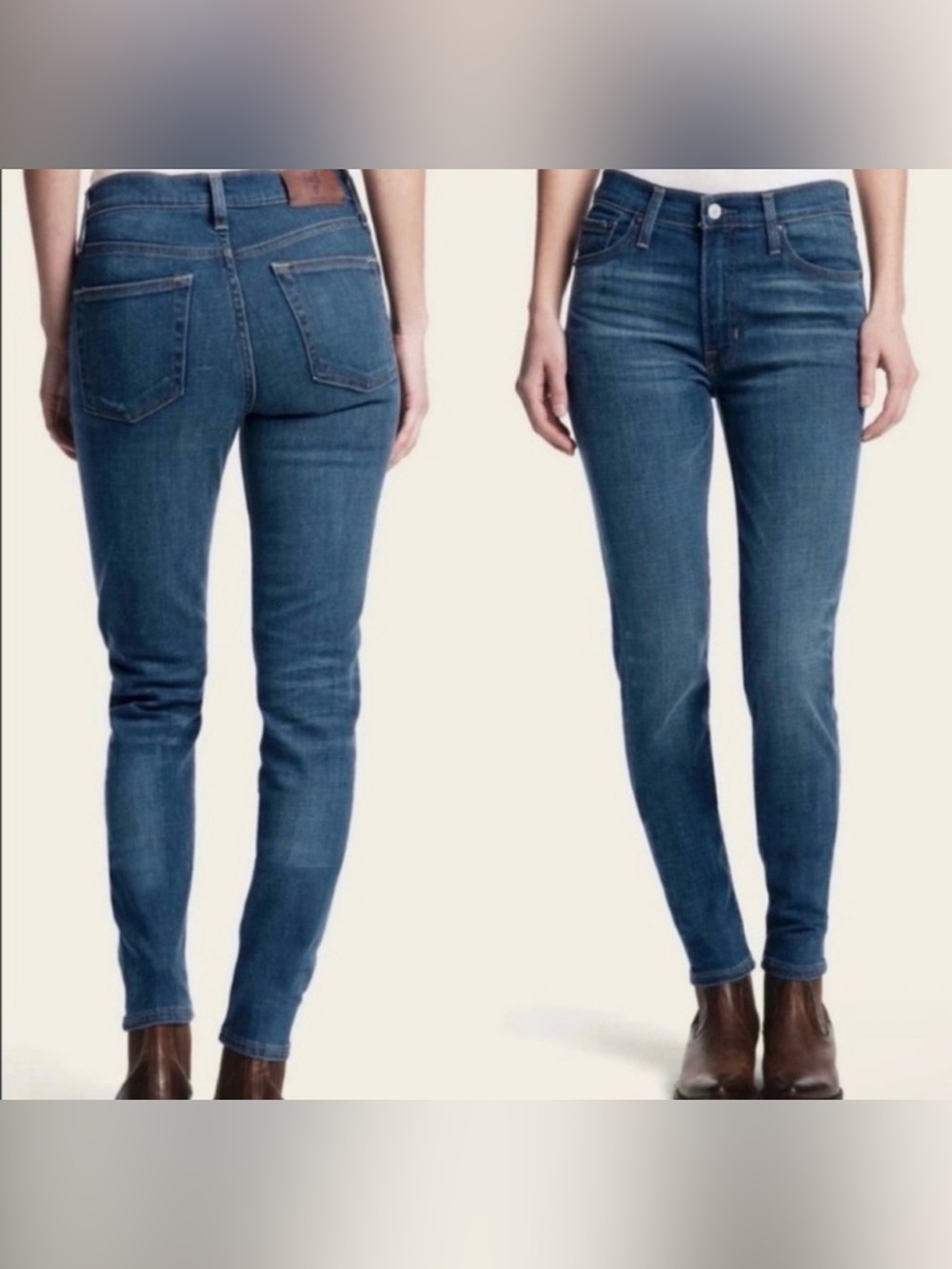 Frye Mid Rise Ankle Skinny‎ Medium Wash Jeans Size 6